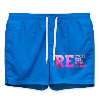 Recycle Reuse Renew Rethink écologie écolo recycle - Short de bain - cobalt blue - Devant