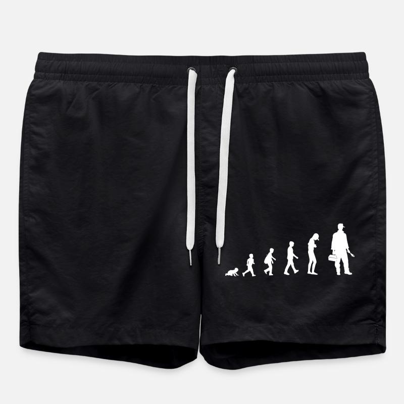 Development from baby to plumber - Swim Trunks - black