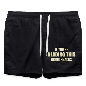 if you're reading this bring snacks - Short de bain - noir - Devant - AI Model Male 185 light (185cm)