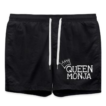 Vorname Monja - Badeshorts - Schwarz - Vorne - AI Model Male 185 light (185cm)
