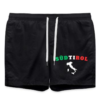Südtirol - Badeshorts - Schwarz - Vorne - AI Model Male 185 light (185cm)