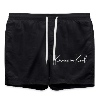 Funfair in the head | Greysoul Thoughts - Swim Trunks - black - Front - AI Model Male 185 light (185cm)
