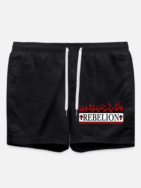DIE REBELLION ROT. - Badeshorts - Schwarz