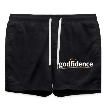 Godfidence Trust in God Christian Faith - Swim Trunks - black - Front - AI Model Male 185 light (185cm)