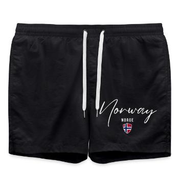 Norwegischer Stolz, norwegischer Patriot - Badeshorts - Schwarz - Vorne - AI Model Male 185 light (185cm)