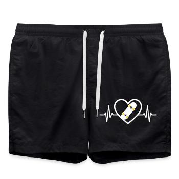 Skateboard Cœur Sport Urbain Street Passion - Short de bain - noir - Devant - AI Model Male 185 light (185cm)