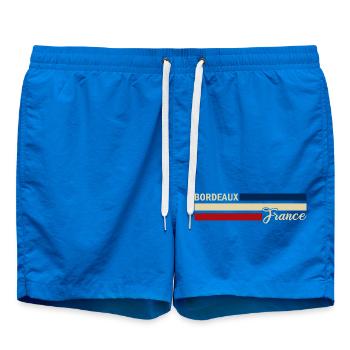France - Bordeaux - France - Drapeau - Rayures - Short de bain - cobalt blue - Devant
