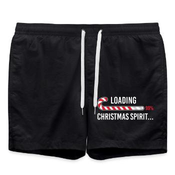 Loading Christmas Spirit 99 Percent Gamer Funny  - Short de bain - noir - Devant - AI Model Male 185 light (185cm)