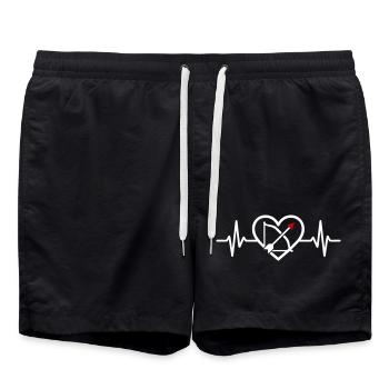 Tir à l’Arc Cœur Archer Flèche Sport - Short de bain - noir - Devant - AI Model Male 185 light (185cm)