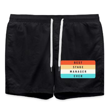 Theater - Badeshorts - Schwarz - Vorne - AI Model Male 185 light (185cm)