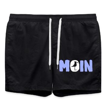 Moin mit die Möwe - Badeshorts - Schwarz - Vorne - AI Model Male 185 light (185cm)