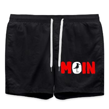 Moin mit die Möwe - Badeshorts - Schwarz - Vorne - AI Model Male 185 light (185cm)