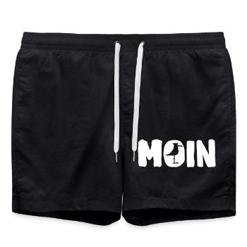 Moin mit die Möwe - Badeshorts - Schwarz - Vorne - AI Model Male 185 light (185cm)
