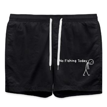 Pas de pêche aujourd’hui Fête des pères - Short de bain - noir - Devant - AI Model Male 185 light (185cm)