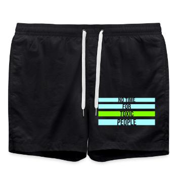 Pas de temps Personnes toxiques Limites Soins personnels Dire - Short de bain - noir - Devant - AI Model Male 185 light (185cm)