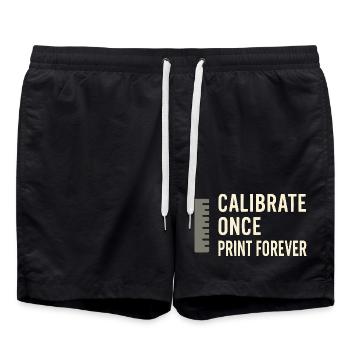 3D Printing Maker Culture DIY Crafter - Swim Trunks - black - Front - AI Model Male 185 light (185cm)
