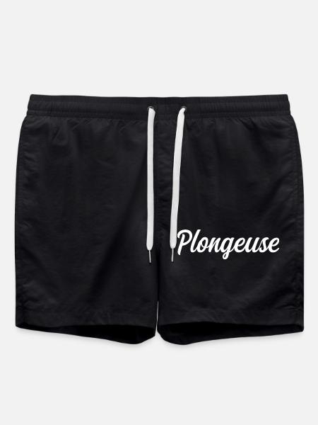 Plongeuse Sous-Marine Palmes Bouteille Océan - Short de bain - noir