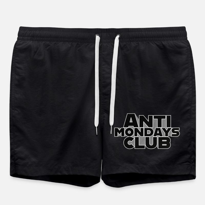 Club Anti-Mondays - Déclaration 3D - Short de bain - noir