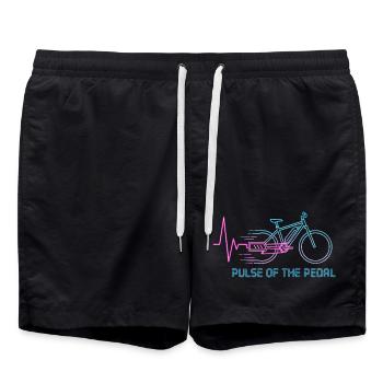 Neon Pulse Bicycle Graphic - Swim Trunks - black - Front - AI Model Male 185 light (185cm)