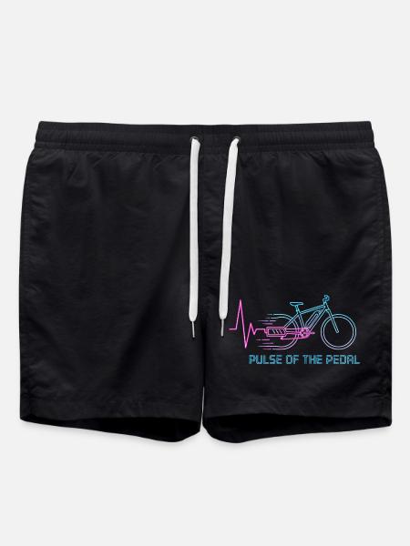 Neon Pulse Bicycle Graphic - Swim Trunks - black