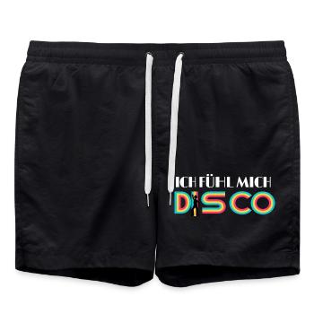 JE ME SENS DISCO, - Short de bain - noir - Devant - AI Model Male 185 light (185cm)