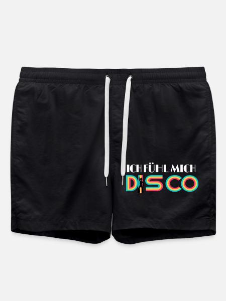 I FEEL DISCO, - Swim Trunks - black