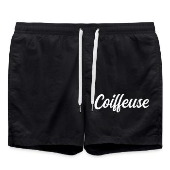 Coiffeuse - Short de bain - noir - Devant - AI Model Male 185 light (185cm)