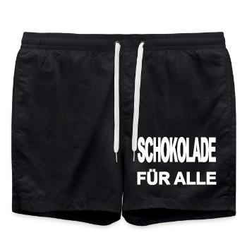 chocolate - Swim Trunks - black - Front - AI Model Male 185 light (185cm)