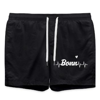 Bonn Heartbeat - Badeshorts - Schwarz - Vorne - AI Model Male 185 light (185cm)
