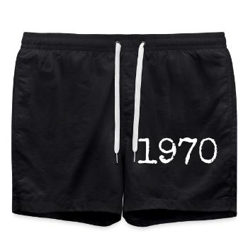Legendär seit 1970 - Badeshorts - Schwarz - Vorne - AI Model Male 185 light (185cm)