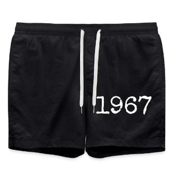 Legendär seit 1967 - Badeshorts - Schwarz - Vorne - AI Model Male 185 light (185cm)