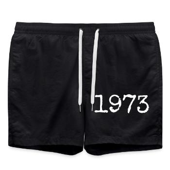 Legendär seit 1973 - Badeshorts - Schwarz - Vorne - AI Model Male 185 light (185cm)