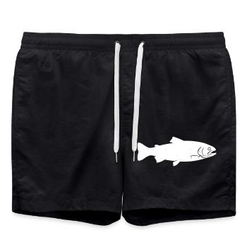 Vecteur nature Pêcheur Poisson Truite - Short de bain - noir - Devant - AI Model Male 185 light (185cm)