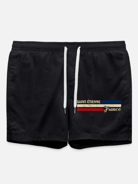 France - Saint-Étienne - France - Drapeau - Short de bain - noir