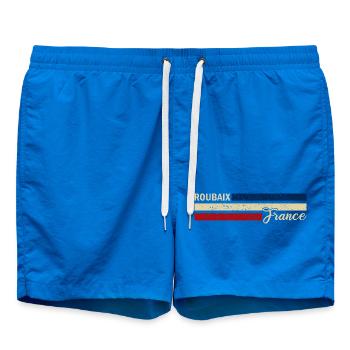 France - Roubaix - France - Flag - Stripes - Swim Trunks - cobalt blue - Front