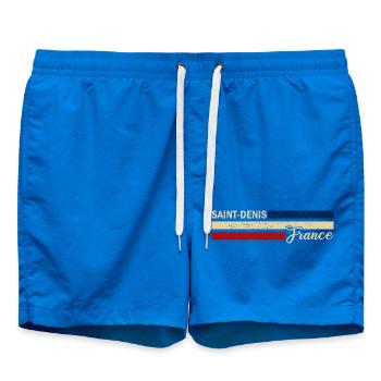 France - Saint-Denis - France - Flag - Swim Trunks - cobalt blue - Front