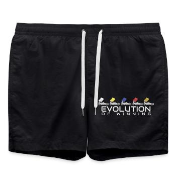 Evolution des Gewinnens – Noten im Stock-Car-Rennsport - Badeshorts - Schwarz - Vorne - AI Model Male 185 light (185cm)