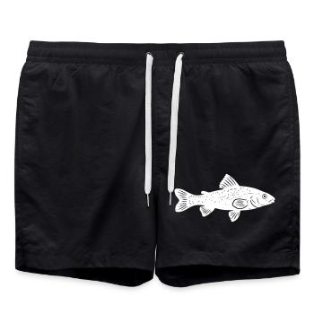 Vecteur nature du pêcheur gris - Short de bain - noir - Devant - AI Model Male 185 light (185cm)