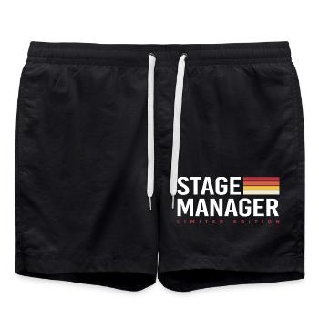 Stage Manager - Badeshorts - Schwarz - Vorne - AI Model Male 185 light (185cm)