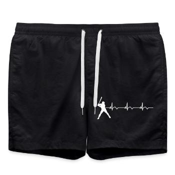 Baseball ECG Batte de baseball - Short de bain - noir - Devant - AI Model Male 185 light (185cm)