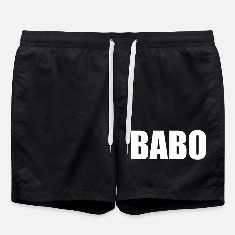 babo_ffm_cho_frankfurt_haft_shirt_geschenk - Swim Trunks - black