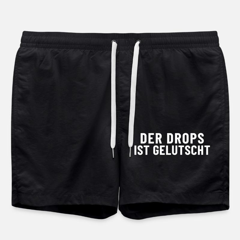 The drop is sucked - Swim Trunks - black