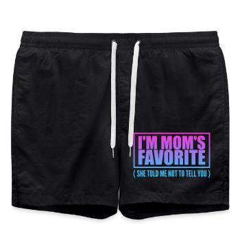 Indéniablement le préféré de maman - Diction des enfants - Short de bain - noir - Devant - AI Model Male 185 light (185cm)