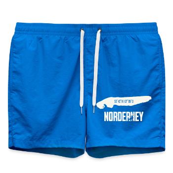 Norderney | Island with coordinates - Swim Trunks - cobalt blue - Front