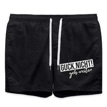 Ne regarde pas, vas-y - Short de bain - noir - Devant - AI Model Male 185 light (185cm)