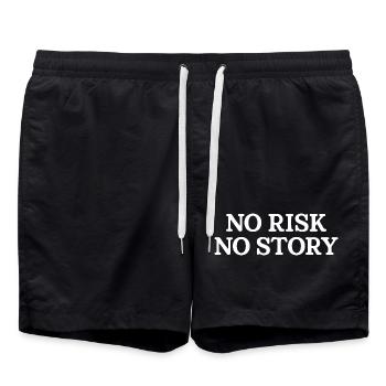No Risk No Story - Swim Trunks - black - Front - AI Model Male 185 light (185cm)