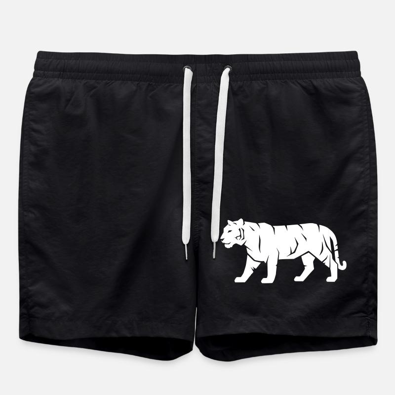 Tiger_Raubkatze_Wild_Tier_Vector_path22 - Swim Trunks - black