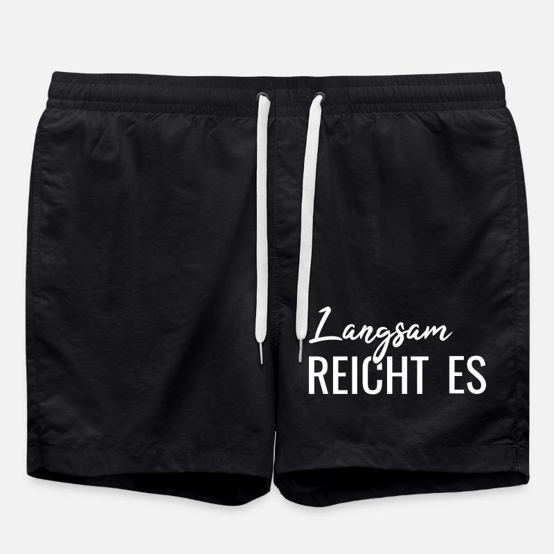 Langsam reicht es - Badeshorts - Schwarz