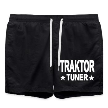 Traktor - Badeshorts - Schwarz - Vorne - AI Model Male 185 light (185cm)