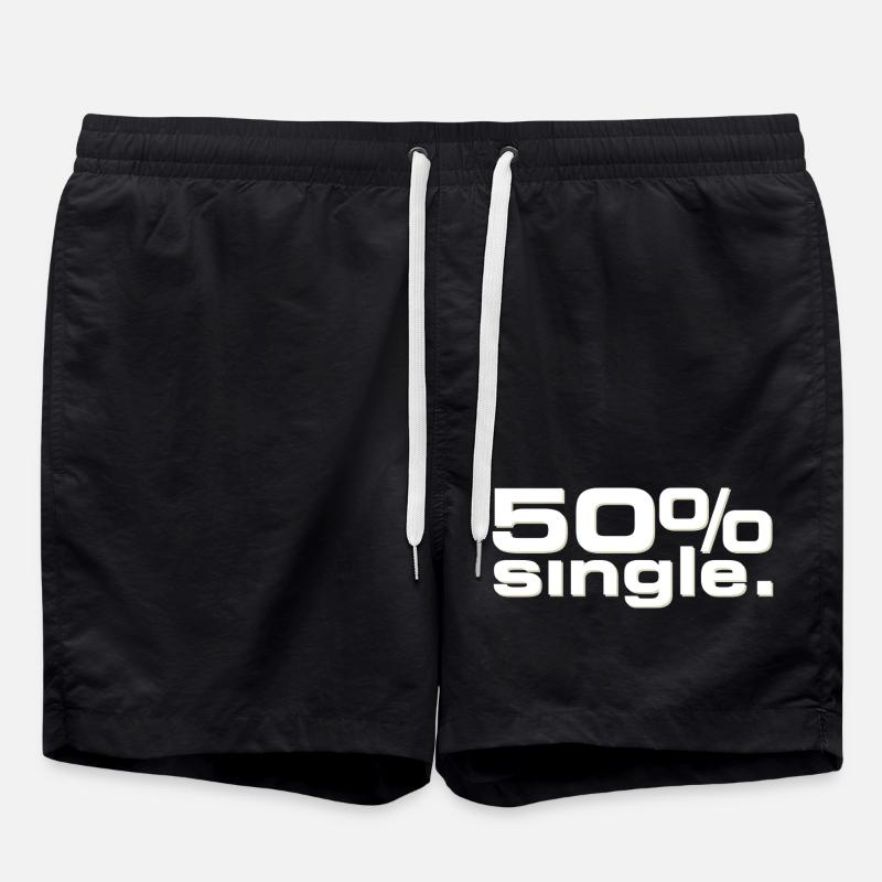 50 % Single - Badeshorts - Schwarz